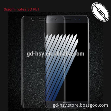 HUYSHE 2016 Latest Mobile Phone Front Cover Xiaomi Mi Note 2 3D Curved Full Cover PET Soft Film Screen Protector